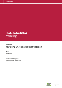 Marketing I - IST-Hochschule für Management