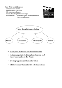 Interdisziplinäres Arbeiten Musik Geschichte Philosophie Kunst