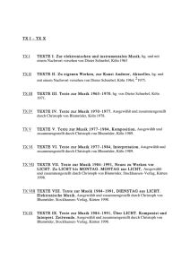 Texte von Stockhausen / Texts by Stockhausen German / English