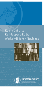 Kommentierte Karl-Jaspers-Edition Werke