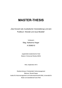 MASTER-THESIS - Musikwirtschaftsforschung