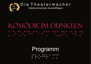 KOMöDIE IM DUNKELN - Die Theatermacher Gundelfingen