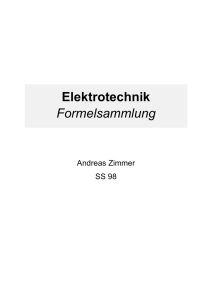 E-Technik Formelsammlung