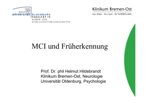 MCI und Früherkennung - Universität Oldenburg