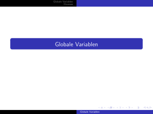 Globale Variablen