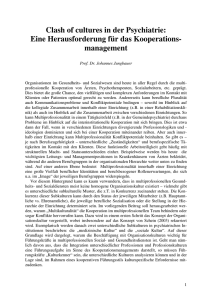 Clash of cultures in der Psychiatrie: Eine Herausforderung für das