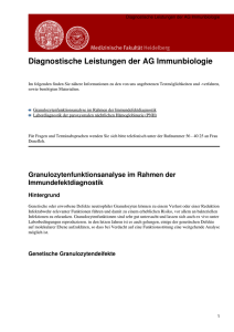 Diagnostische Leistungen der AG Immunbiologie