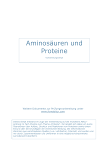 Aminosäuren und Proteinen