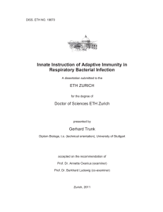 Innate Instruction of Adaptive Immunity in - ETH E