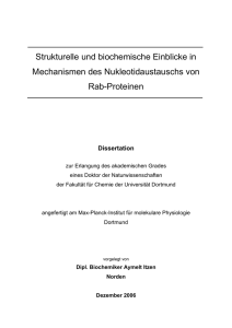 Strukturelle und biochemische Einblicke in Mechanismen