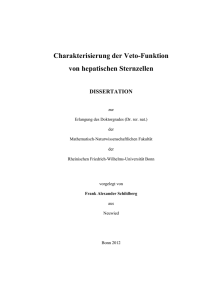 Charakterisierung der Veto-Funktion von hepatischen Sternzellen