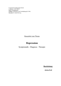 Sozialpädagogik: Depression Symptomatik - Diagnose