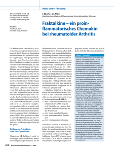 Fraktalkine – ein proin- flammatorisches Chemokin bei