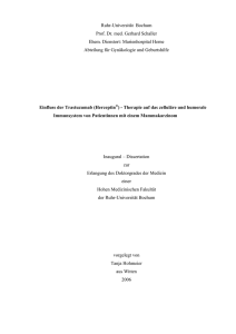 Einfluss der Trastuzumab (Herceptin®) - Ruhr