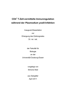 CD4 T-Zell-vermittelte Immunregulation während der Plasmodium