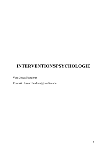 interventionspsychologie - Institut für Psychologie