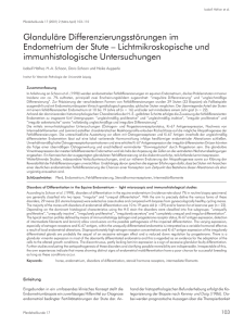 Glanduläre Differenzierungsstörungen im Endometrium der Stute