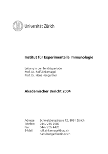 Institut für Experimentelle Immunologie Akademischer Bericht 2004