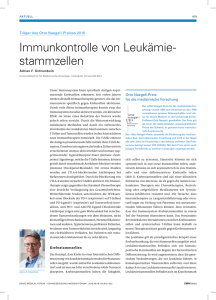 Immunkontrolle von Leukämie stammzellen