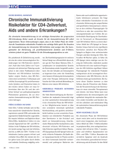 Chronische Immunaktivierung Risikofaktor für CD4