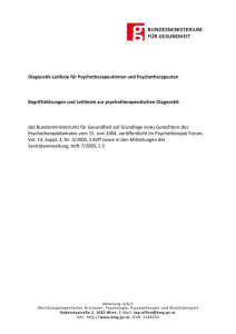 Diagnostik-Leitlinie für Psychotherapeutinnen und Psychotherapeuten