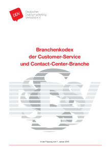 DDV Branchenkodex der Customer-Service und Contact