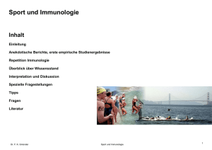 Sport und Immunologie