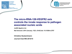 The micro-RNA-126-VEGFR2 axis controls the
