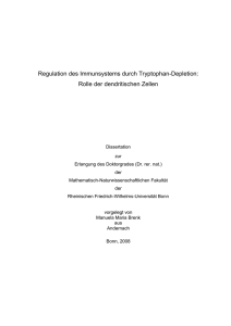 Regulation des Immunsystems durch Tryptophan