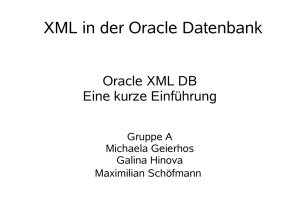 XML in der Oracle Datenbank