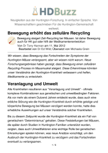 Bewegung erhöht das zelluläre Recycling - HDBuzz
