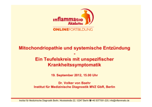 Mitochondriopathie und systemische Entzündung