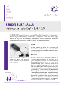 SERION ELISA classic Helicobacter pylori IgA / IgG / IgM