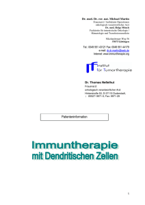 Patienteninformation zur Immuntherapie mit Dendritischen Zellen