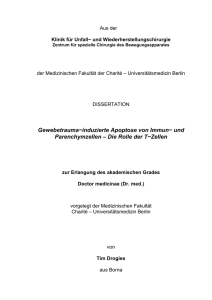 Gewebetrauma−induzierte Apoptose von Immun− und