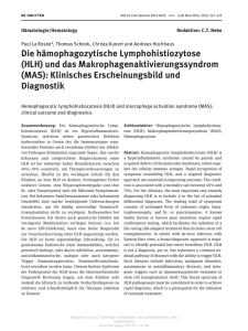 Die hämophagozytische Lymphohistiozytose (HLH) - HLH