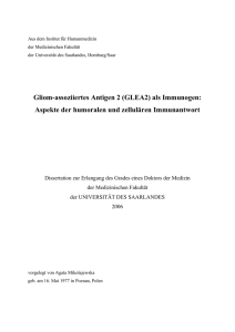 Gliom-assoziiertes Antigen 2 (GLEA2) als Immunogen