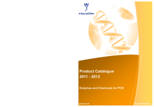 Product Catalogue 2011 - 2012