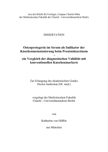 Osteoprotegerin im Serum als Indikator der Knochenmetastasierung