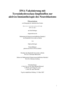 DNA-Vakzinierung mit Tyrosinhydroxylase-Impfstoffen zur