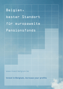 Belgien, bester Standort für europaweite Pensionsfonds