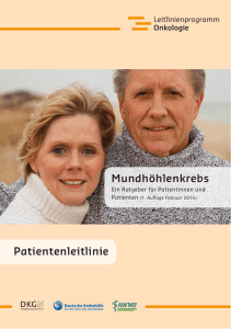 Patientenleitlinie Mundhöhlenkrebs