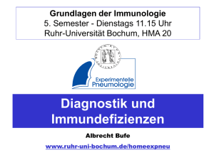 Diagnostik und Immundefizienzen - Ruhr