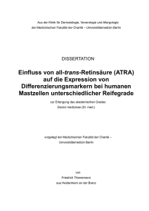 Einfluss von all-trans-Retinsäure (ATRA) auf die Expression von