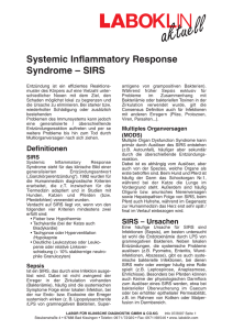Systemic Inflammatory Response Syndrome – SIRS
