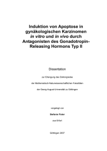 Induktion von Apoptose in gynäkologischen Karzinomen in vitro und