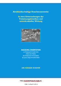 Antibiotika-haltige Knochenzemente: In vitro Untersuchungen der