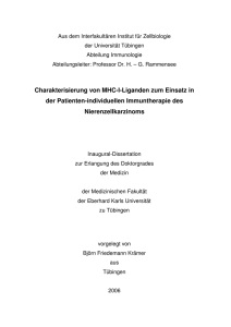 Charakterisierung von MHC-I-Liganden zum Einsatz in der