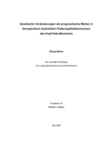 Genetische Veränderungen als prognostische Marker in