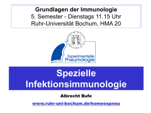 Spezielle Infektionsimmunologie - Ruhr